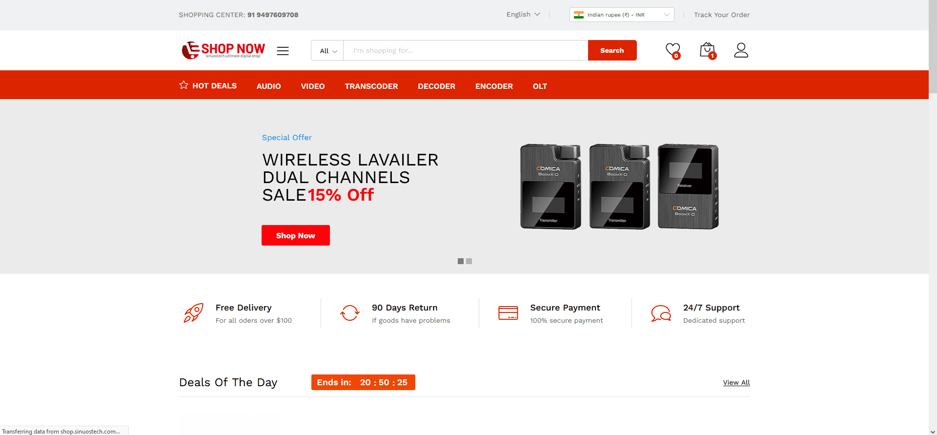 Ecommerce Online Site for Broadcasting & Telecommunication Products